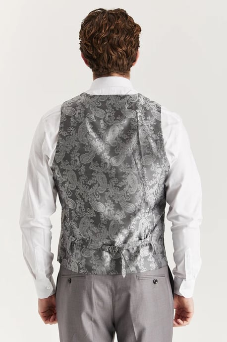 Graue, maßgeschneiderte Weste für Herren, elegante, formelle Weste - Image 2