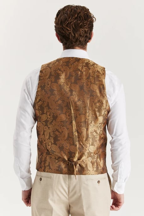 Beige leichte Weste für Herren für Sommerhochzeiten und Partys - Image 2