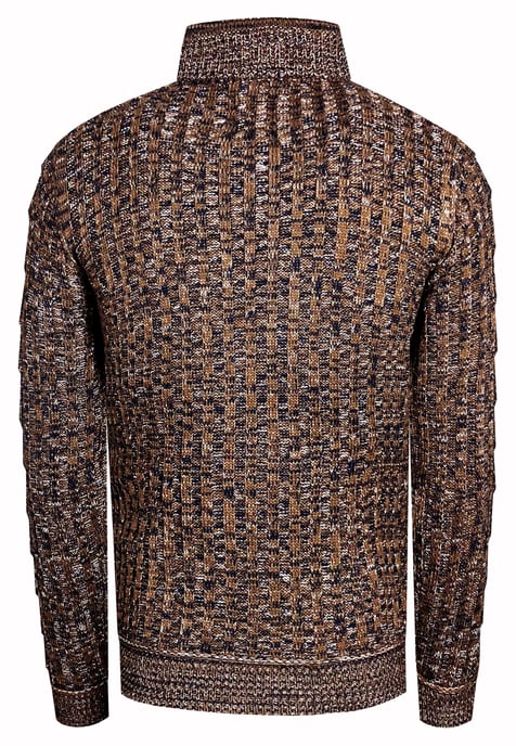 1/2 Zip Grobstrick Stehkragen-Pullover - Image 2