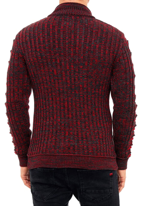 1/2 Zip Grobstrick Stehkragen-Pullover - Image 4