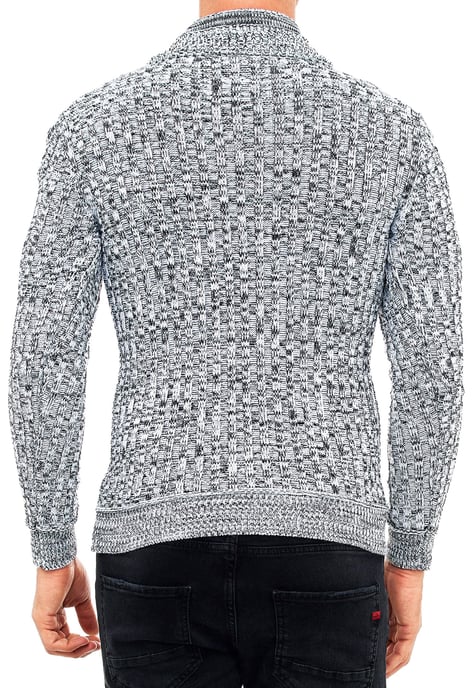 1/2 Zip Grobstrick Stehkragen-Pullover - Image 4