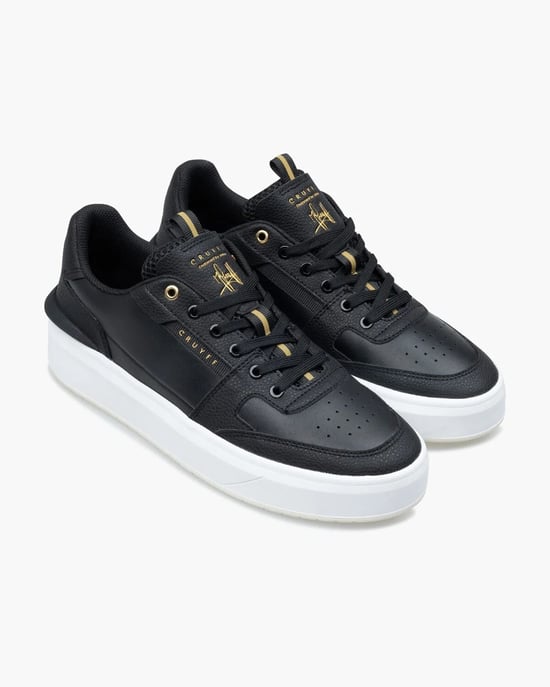 Cruyff Endorsed Tennis Herren Schwarz Leder Sneaker - Image 1