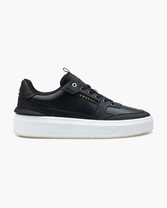 Cruyff Endorsed Tennis Herren Schwarz Leder Sneaker - Image 2