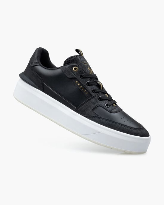 Cruyff Endorsed Tennis Herren Schwarz Leder Sneaker - Image 3