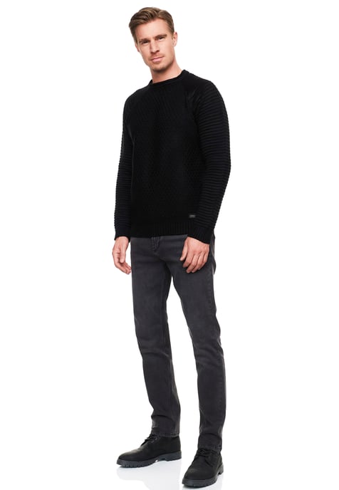 Anthrazit Used Jeans Hose "MELVIN" Slim Fit Cotton-Stretch - Image 3