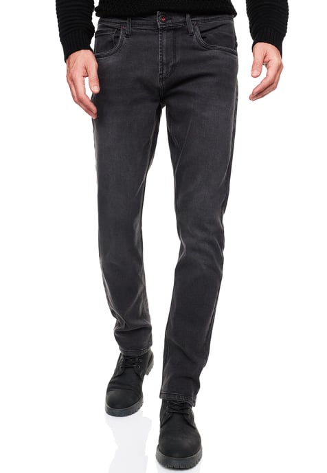 Anthrazit Used Jeans Hose "MELVIN" Slim Fit Cotton-Stretch - Image 4