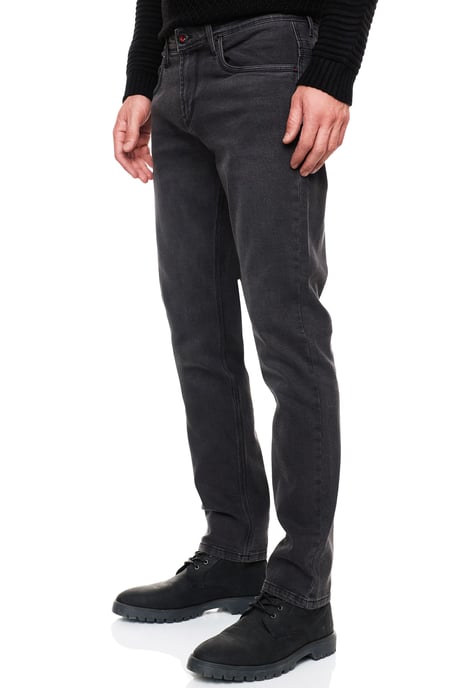 Anthrazit Used Jeans Hose "MELVIN" Slim Fit Cotton-Stretch - Image 6