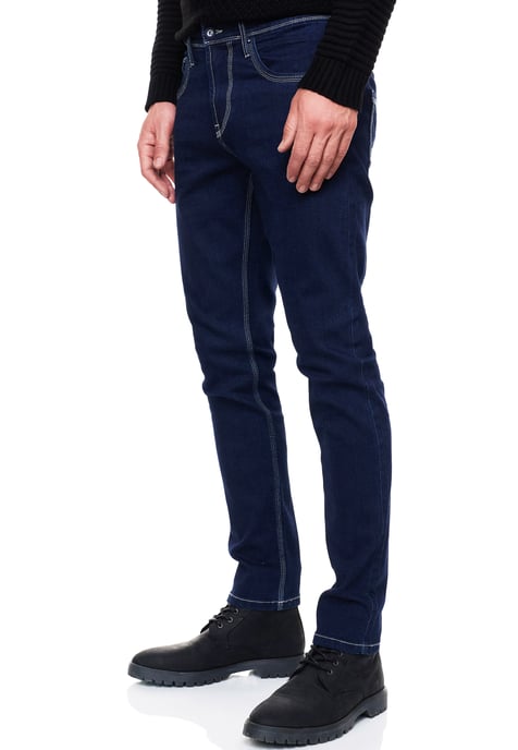 Dark Blue Jeans Hose "MELVIN" Slim Fit Cotton-Stretch - Image 6