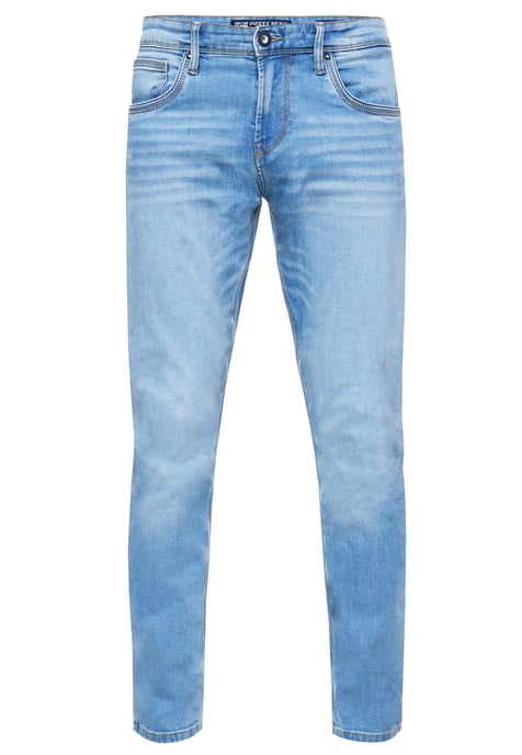 Light Blue Used Jeans Hose "MELVIN" Slim Fit Cotton-Stretch - Image 1