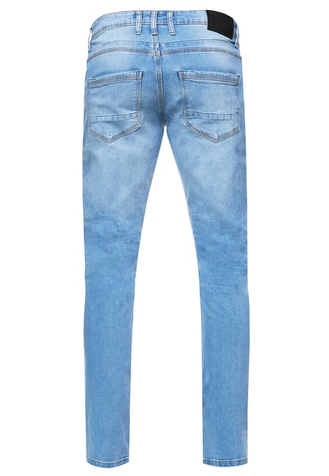 Light Blue Used Jeans Hose "MELVIN" Slim Fit Cotton-Stretch - Image 2