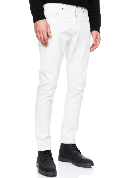 White Denim Jeans Hose "MELVIN" Slim Fit Cotton-Stretch - Image 5