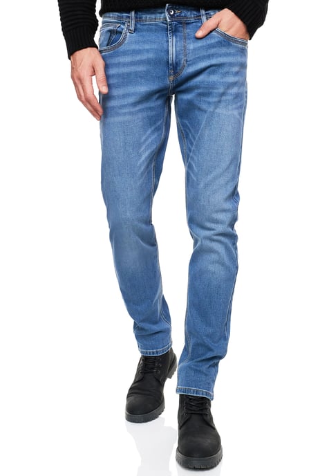 Blue Used Jeans Hose "MELVIN" Slim Fit Cotton-Stretch - Image 4