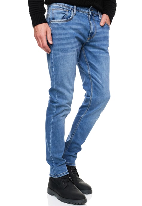 Blue Used Jeans Hose "MELVIN" Slim Fit Cotton-Stretch - Image 6
