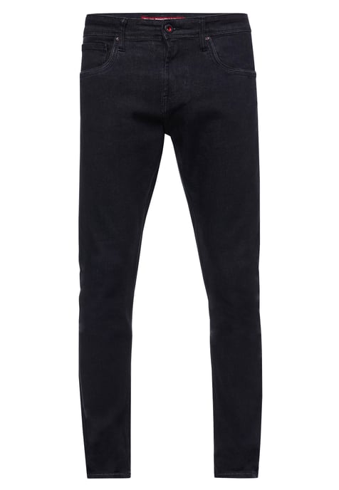 Black Denim Jeans Hose "MELVIN" Slim Fit Cotton-Stretch - Image 1