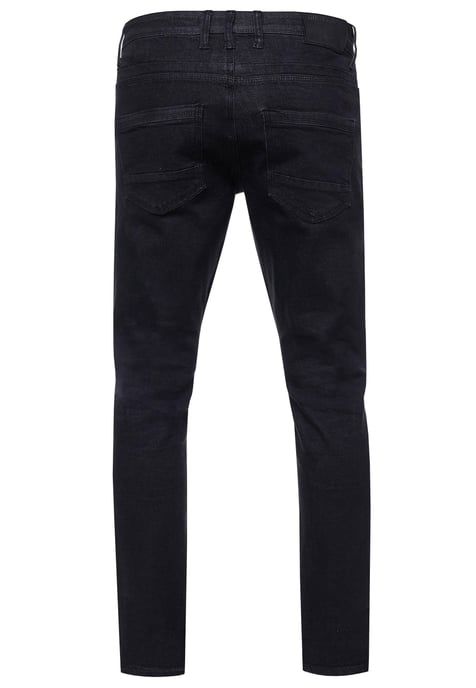 Black Denim Jeans Hose "MELVIN" Slim Fit Cotton-Stretch - Image 2