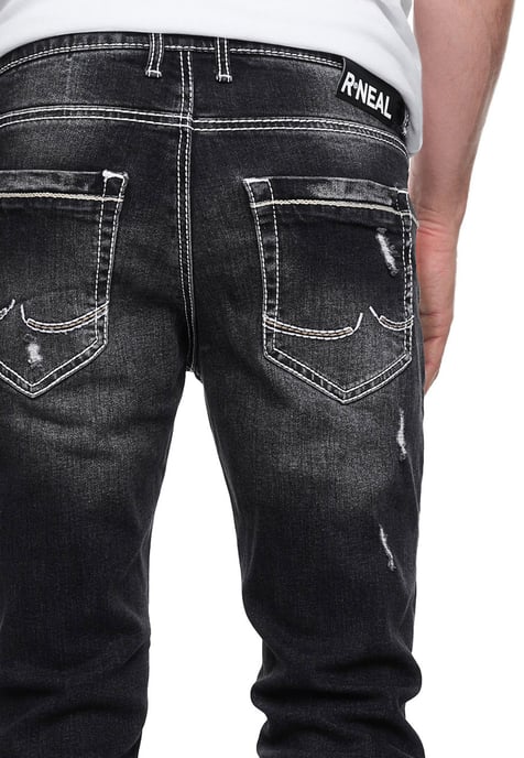 Jeans Hose "MINO" Slim Fit Stretch Destroyed-Pants - Image 6