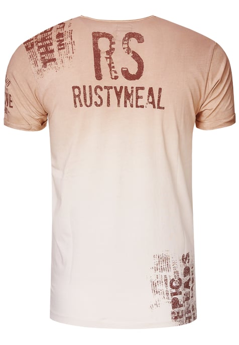 T-Shirt Verwaschen mit Farbverlauf und Prints - Image 2