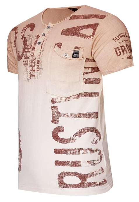 T-Shirt Verwaschen mit Farbverlauf und Prints - Image 3