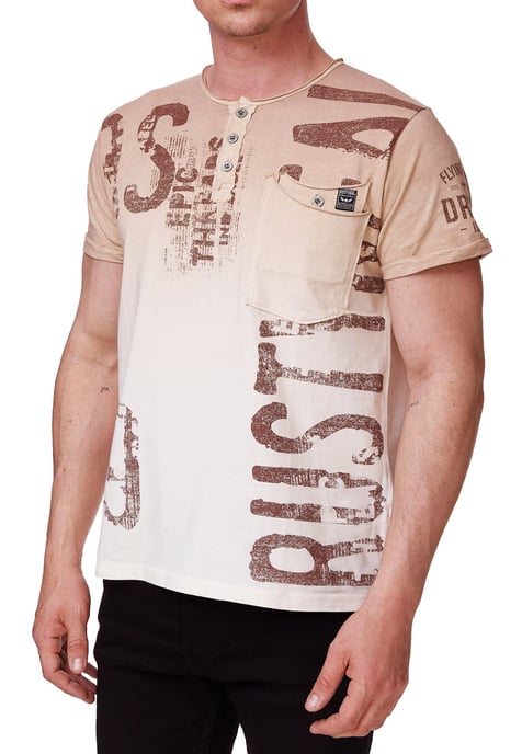 T-Shirt Verwaschen mit Farbverlauf und Prints - Image 5