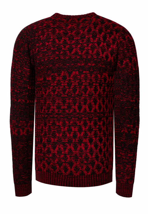 Used-Look Karomuster Rundhals-Pullover - Image 3