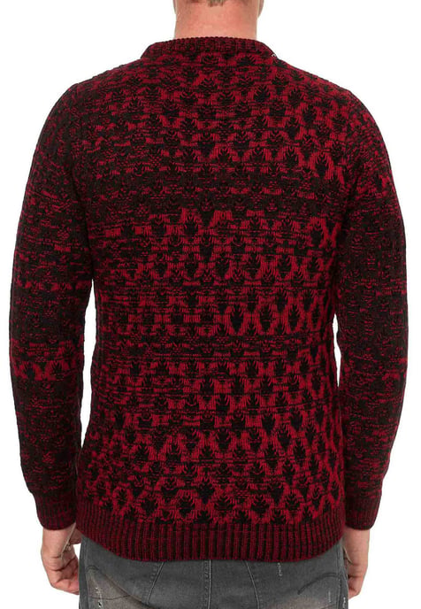 Used-Look Karomuster Rundhals-Pullover - Image 5