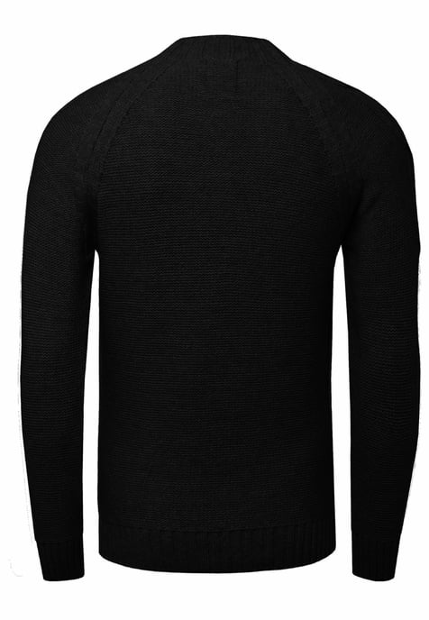 Grobstrick Einfarbiger Stehkragen-Pullover - Image 2