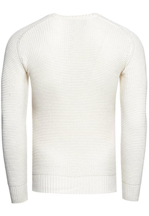 Grobstrick Slim Fit Rundhals-Pullover - Image 2