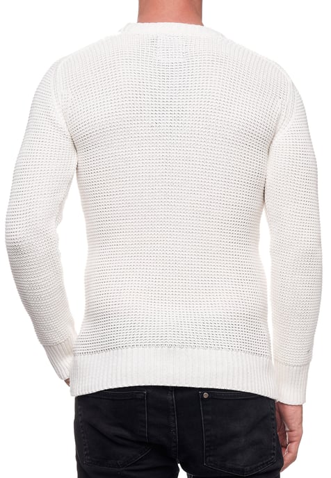 Grobstrick Slim Fit Rundhals-Pullover - Image 4