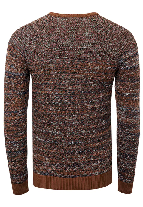 Side Button-Placket Rundhals-Pullover - Image 2