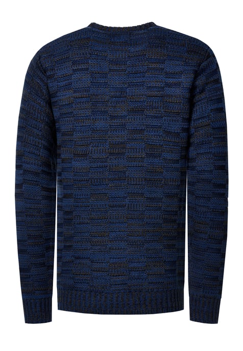 Kontrast Grobstrick Rundhals-Pullover - Image 3