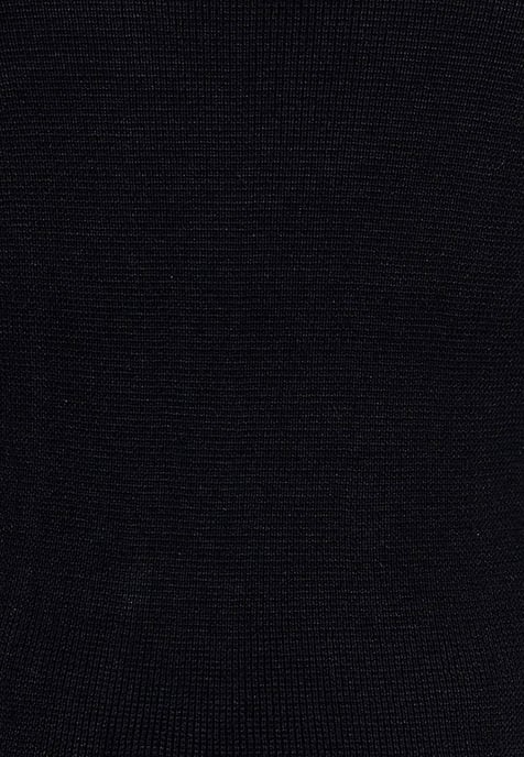 Slim Fit Feinstrick Biker Rundhals-Pullover - Image 5