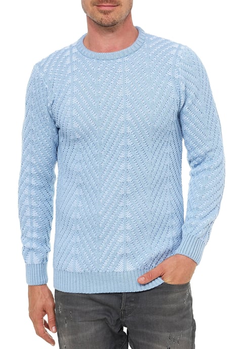 Grobstrick mit Muster Rundhals-Pullover - Image 4