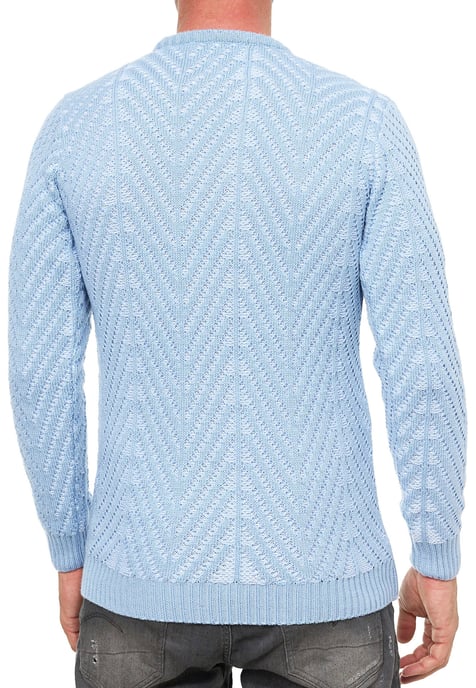 Grobstrick mit Muster Rundhals-Pullover - Image 5
