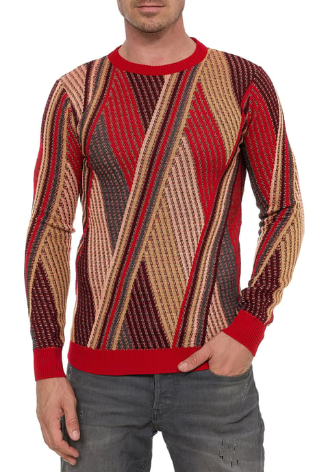 Feinstrick Colorblock Rundhals-Pullover - Image 4