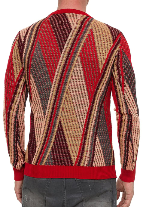 Feinstrick Colorblock Rundhals-Pullover - Image 5