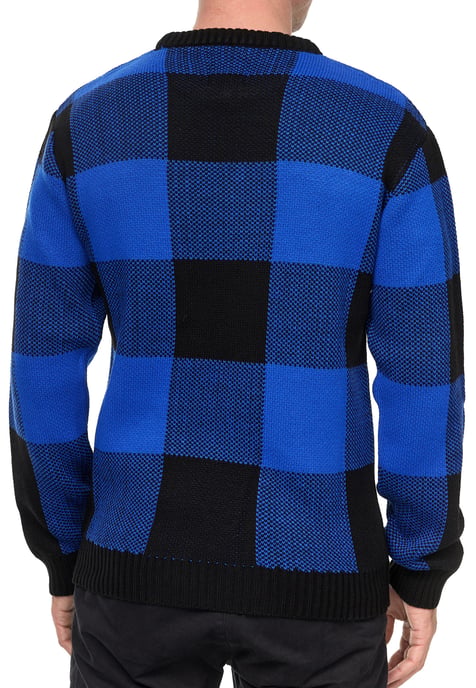 Schwerer Karo Kontrast Grobstrick Pullover - Image 5