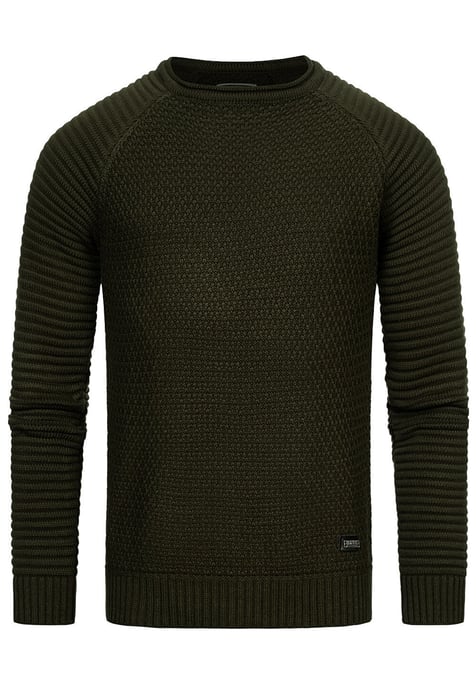 Schwerer Biker Grobstrick Rundhals-Pullover - Image 1