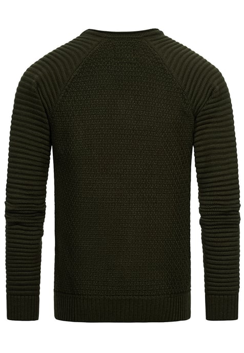 Schwerer Biker Grobstrick Rundhals-Pullover - Image 2
