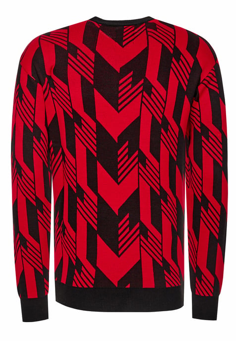 Kontrast Feinstrick Rundhals-Pullover - Image 3