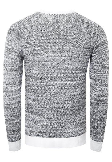 Side Button-Placket Rundhals-Pullover - Image 2