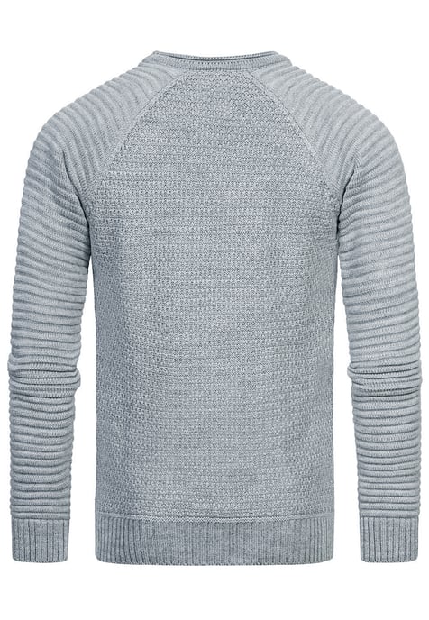 Schwerer Biker Grobstrick Rundhals-Pullover - Image 2