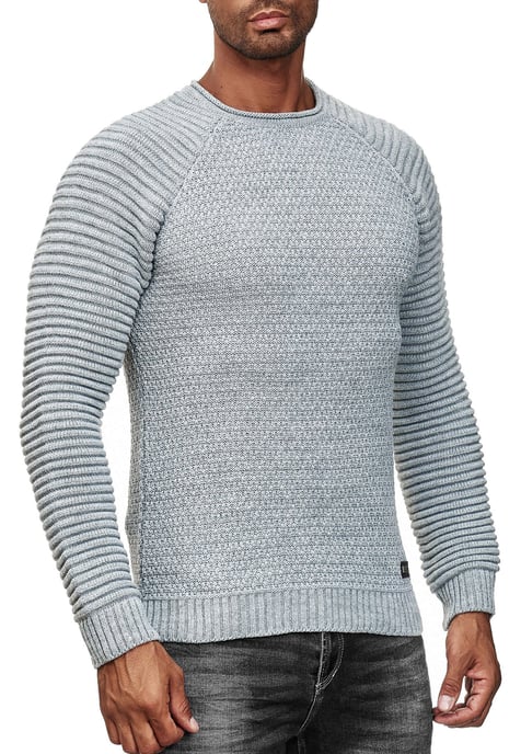 Schwerer Biker Grobstrick Rundhals-Pullover - Image 3