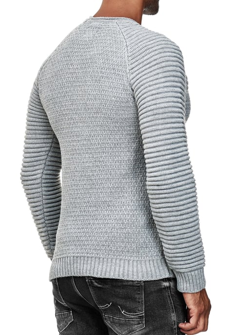 Schwerer Biker Grobstrick Rundhals-Pullover - Image 4