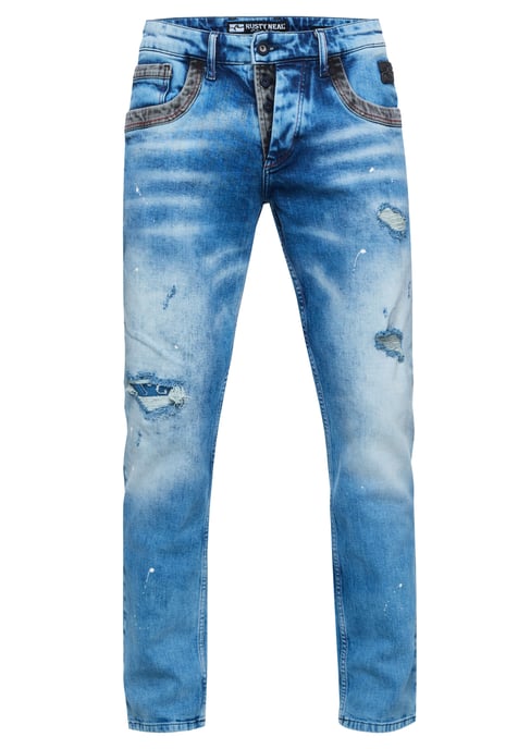 Jeans Hose "YOKOTE" Straight Fit Stone-Washed - Image 1