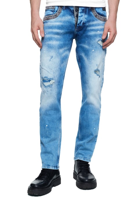Jeans Hose "YOKOTE" Straight Fit Stone-Washed - Image 4