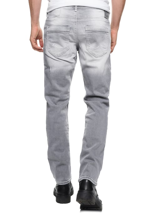 Jeans Hose "NISHO" Straight-Fit Biker Cotton-Stretch - Image 5