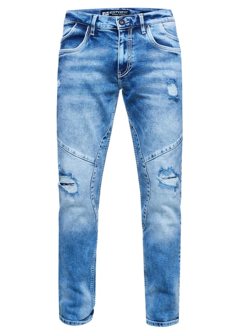 Jeans Hose "NISHO" Straight-Fit Biker Cotton-Stretch - Image 1