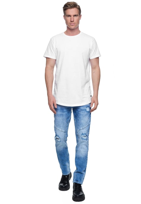 Jeans Hose "NISHO" Straight-Fit Biker Cotton-Stretch - Image 3