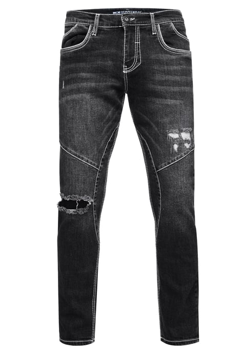 Jeans Hose "NISHO" Straight-Fit Biker Cotton-Stretch - Image 1