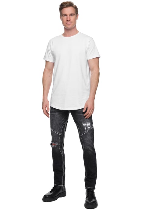 Jeans Hose "NISHO" Straight-Fit Biker Cotton-Stretch - Image 3